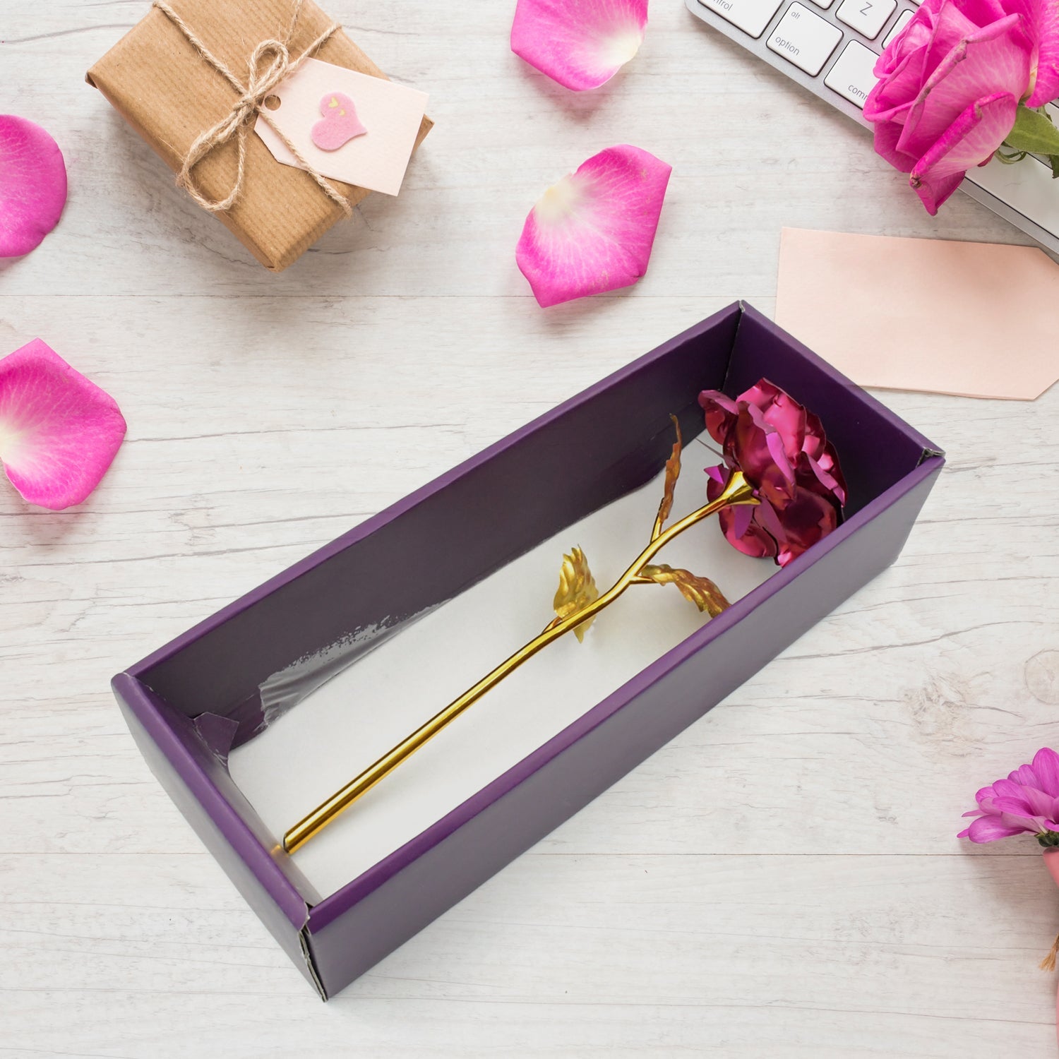 0898 Gold Rose Artificial Rose Flower With Gift Box, Plastic Flowers Best Gifts for Friend Girl Wife Women, Golden Rose Gift for Valentine's Day, Mother's Day, Anniversary, Birthday, Wedding, Gold (1 Pc) 0898 Gold Rose Artificial Rose Flower With Gift Box, Plastic Flowers Best Gifts for Friend Girl Wife Women, Golden Rose Gift for Valentine's Day, Mother's Day, Anniversary, Birthday, Wedding, Gold (1 Pc)